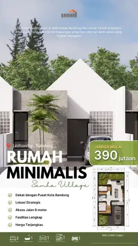 RUMAH BARU SIAP BANGUN MURAH TERJANGKAU DEKAT KE PUSAT KOTA BANDUNG