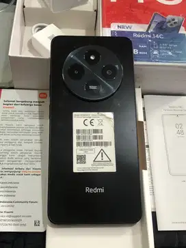 REDMI 14C NFC 6+6/128 FULLSET ORI RESMI GARANSI ON