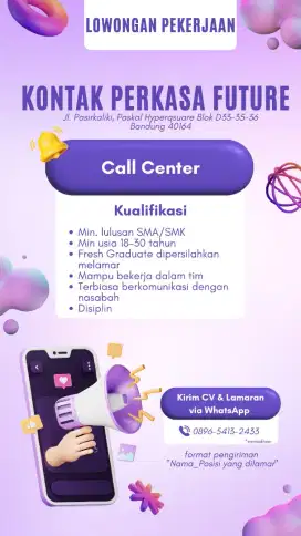 Lowongan pekerjaan Call Center