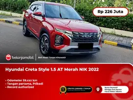 [ TANGAN PERTAMA ] Hyundai Creta Style 1.5 AT Merah 2022/2023