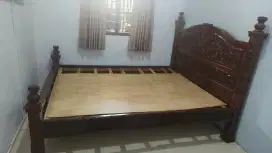 Dipan kasur jadul kayu jati
