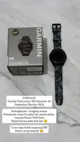 GARMIN FORERUNNER 965 Kondisi mulus