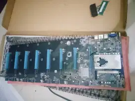 Dijual Cepat Motherboard Mining 8 Slot VGA + Processor Onboard 4GB