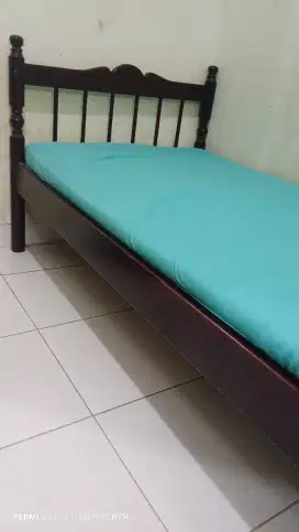 Dipan jati kuno ukuran 90*200 single bed