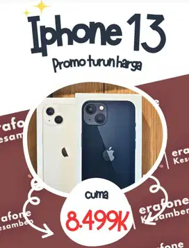 IPHONE 13 128GB TURUN HARGA PROMO FREE TWS CICILAN KTP SAJA BUNGA 0%