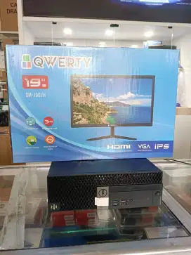Cpu Dell AMD Ryzen5 2400 Ram 8Gb SSD 256Gb + Monitor New Garansi 6bln