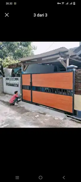 Pagar gerbang geser