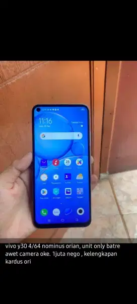 Jual vivo y30 nominus pemakaian cwe