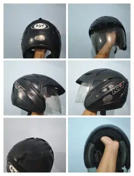 Helm kyt putih dan hitam