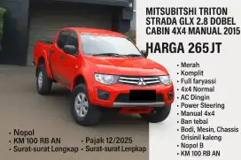 Mitsubishi triton strada glx 2.8 dobel cabin 4x4 manual 2015