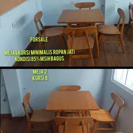 Meja&Kurai Minimalis Ropan Jati