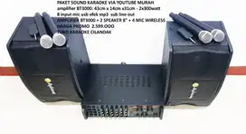 jual amplifier + speaker 8in