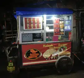 Jual gerobak berikut peralan kompor dan panggangan