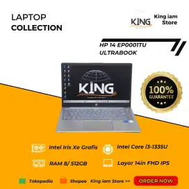 LAPTOP HP i3 Gen 13th RAM 8GB SSD 512GB LAYAR FHD COCOK BUAT KULIAH