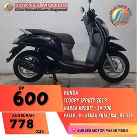 HONDA SCOOPY SPORTY TAHUN 2019 GRATIS OLI, FREE SERVIS 1 THN,SIAP PAKE