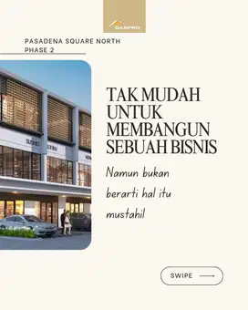 Ruko Pasadena North Square 2 posisi & lokasi terbaik KPR dp 5% 5x