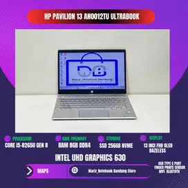 HP PAVILION 13 AN0012TU CORE I5-8265U RAM 8GB SSD 256GB NVME 13inci FH