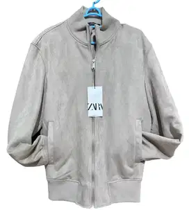 Jual Jaket Zara Faux Suede Baru