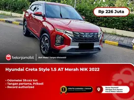 [TANGAN PERTAMA] Hyundai Creta Style 1.5 AT Merah 2022/2023