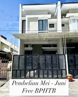 Kutisari indah jual rumah new GRESS minimalis jalan utama row besar