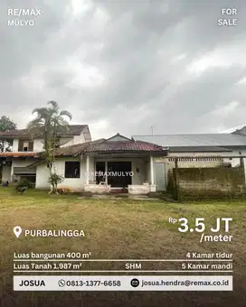 Dijual Rumah dan Tanah Tepi Jalan Provinsi Purbalingga