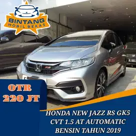HONDA NEW JAZZ RS CVT GK5 1.5 AT AUTOMATIC 1500 CC BENSIN TAHUN 2019