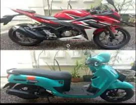 Paket Motor Honda CBR 150 2019 & Yamaha Fazio Neo Hybrid 2023 Good Con