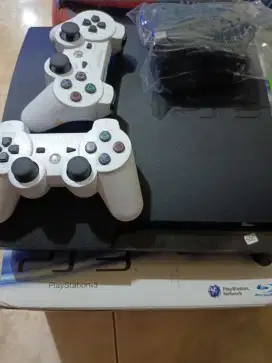 PlayStation 3 Slim 500GB + 2 Stik Ori + Box – Siap Main!