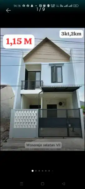 Dijual Rumah Baru model scandinavian Gress di Wonorejo Rungkut