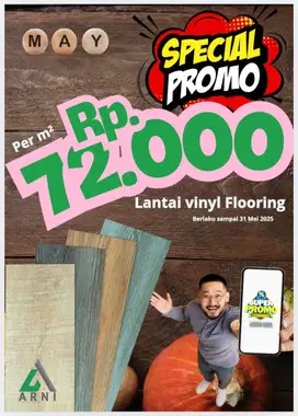 promo lantai vinyl motif kayu dan semen tebal 2 mm harga per dus