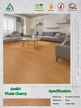 promo lantai vinyl motif kayu dan semen tebal 2 mm harga per dus