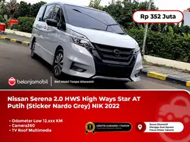 [LOW KM] Nissan Serena 2.0 HWS AT Putih (Stick Nardo Grey) 2022/2023
