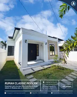 Dijual Rumah di Lam Ara Mibo Kota Banda Aceh Desain Classic Modern