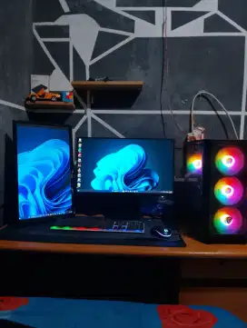 PC gaming Fullset gen 12f monitor koorui cepat