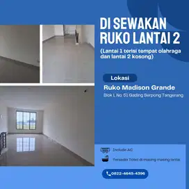 Disewakan Ruko Madison Grande hanya lantai 2nya saja