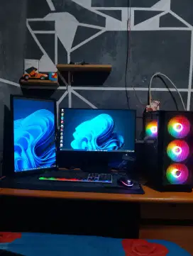 Sett PC gaming gen 12f VGA monitor koorui bu