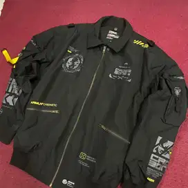 KREMLIN Bomber Jacket Black Tactical - Crossbone size XL