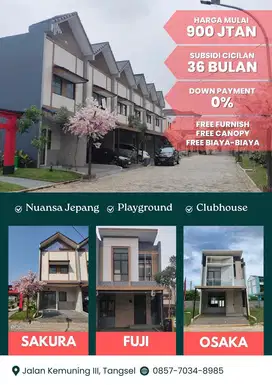 rumah di pamulang selatan jakarta akses 10 menit toll & stasiun furnis