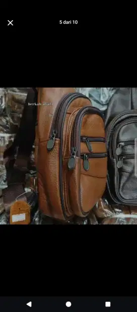 Tas selempang kulit
