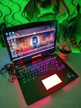 MONSTER GAMING ALIENWARE 14 RAM 16GB+SSD+ 3 CHANEL STORAGE SIAP COD
