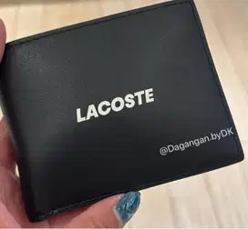 Dompet Lacoste Leather Black 100% Original (Hitam)