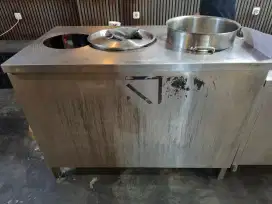 Jual Meja Stainless Tebal Untuk Panci Bakso
