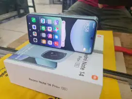 Redmi Note 14 pro + 5G ram 12 /512 gb no minus 2bln pke lengkap mulus