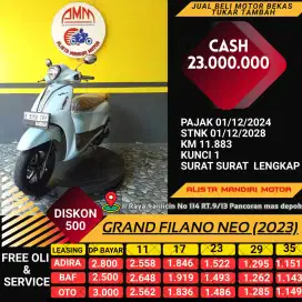 JUAL BELI GRAND FILANO NEO 2023 BAYAR VIA SHOPEE TOKPED KREDIVO CC DLL