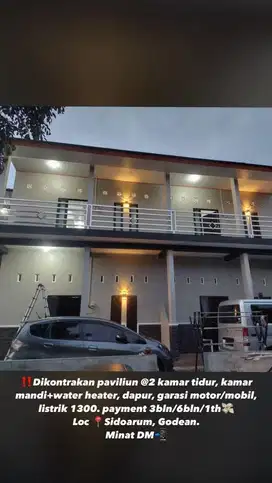 Kontrakan Pavilliun Syariah (tahunan/bulanan)