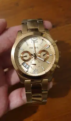 PRELOVED JAM TANGAN FOSSIL ORIGINAL MODEL RANTAI BESI