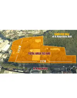 Tanah di jual / Land for sale pinggir jalan Raya Kuta