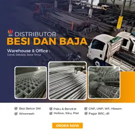 Jual besi beton, wiremesh, kawat bendrat, kanal cnp dan unp
