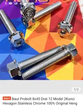 Baut Stainless Heng ukuran 12 4 Pcs