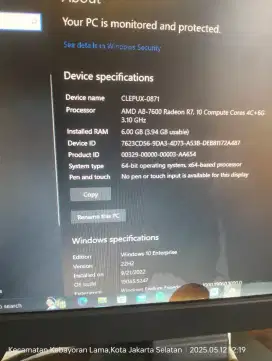 PC AMD A8 7600 RAM 6 HDD 500